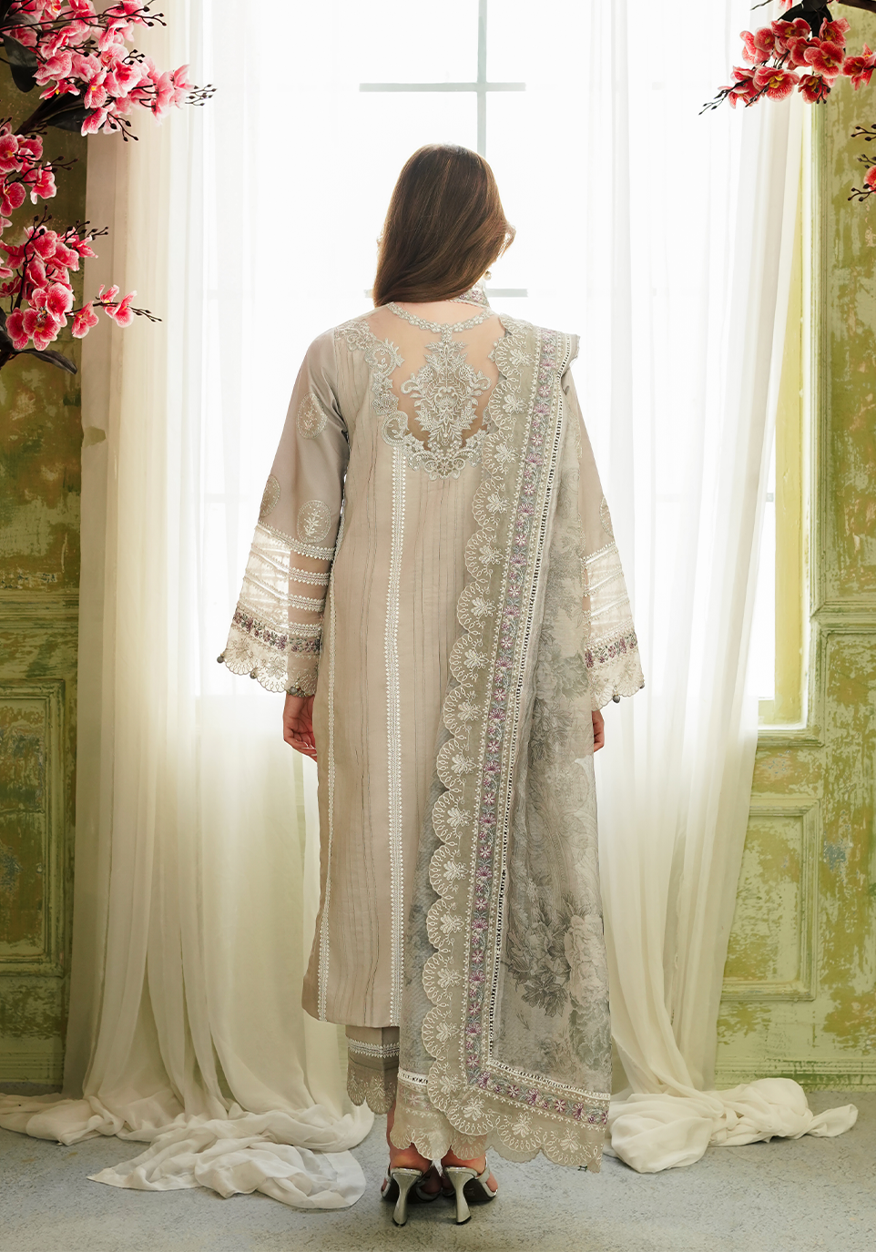 Zarqash | Tresor Luxury Lawn 24 | ZQT 002 ROSEMARY - Pakistani Clothes for women, in United Kingdom and United States