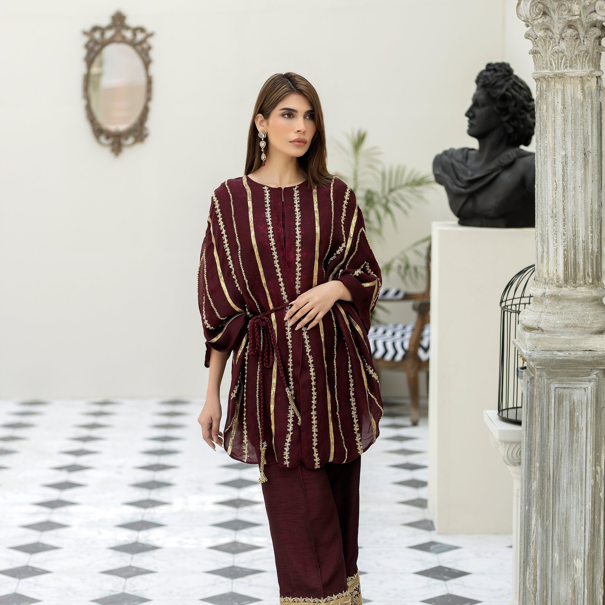 Purple haze Pret Studio | Noubahar Luxury Formals | Burgundy Love - Pakistani Clothes for women, in United Kingdom and United States