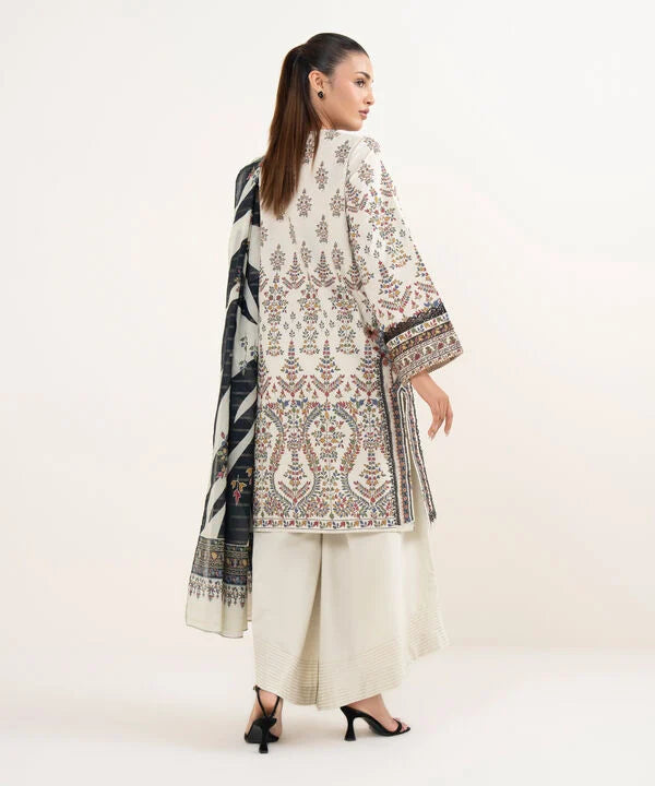 Sapphire | Fall Winter 25 |  3 Piece - Embroidered Cotton Suit 0PESG25V538B
