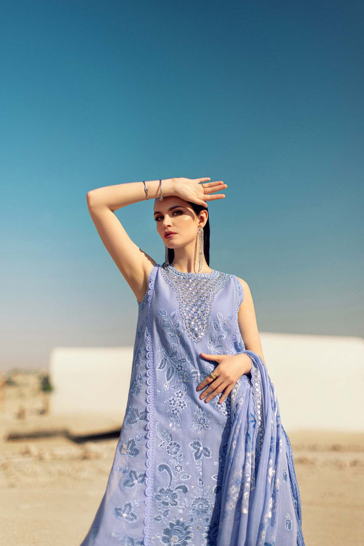 Noor By Saadia Asad | Eid Handwork Laserkari Lawn 24 | D4 - Hoorain Designer Wear - Pakistani Designer Clothes for women, in United Kingdom, United states, CA and Australia