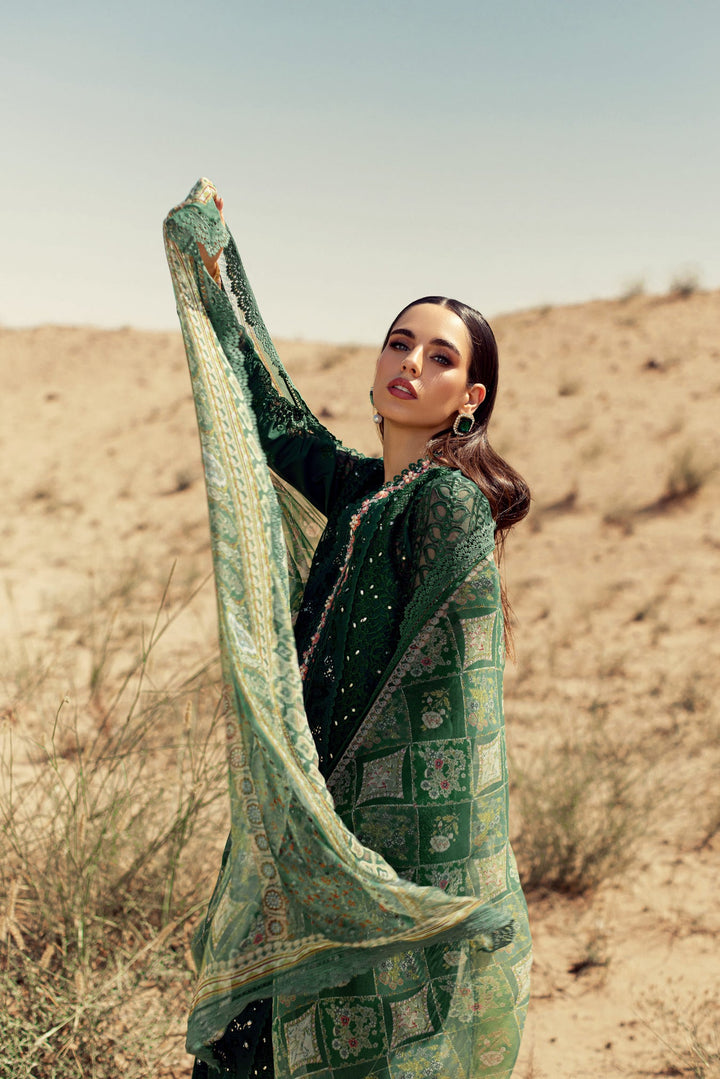 Noor By Saadia Asad | Eid Handwork Laserkari Lawn 24 | D8 - Hoorain Designer Wear - Pakistani Designer Clothes for women, in United Kingdom, United states, CA and Australia