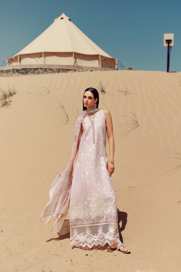 Noor By Saadia Asad | Eid Handwork Laserkari Lawn 24 | D7 - Hoorain Designer Wear - Pakistani Designer Clothes for women, in United Kingdom, United states, CA and Australia