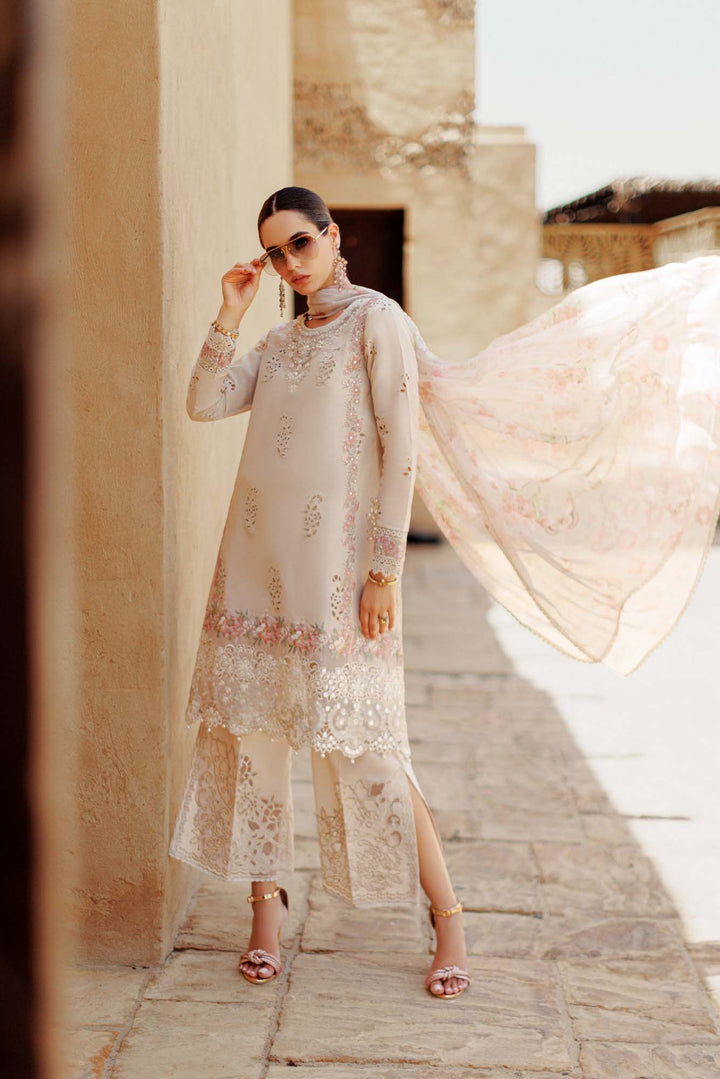 Noor By Saadia Asad | Eid Handwork Laserkari Lawn 24 | D2 - Hoorain Designer Wear - Pakistani Designer Clothes for women, in United Kingdom, United states, CA and Australia