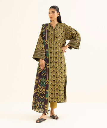 Sapphire | Fall Winter 25 | 3 Piece - Printed Khaddar Suit 0U3PDD25V811