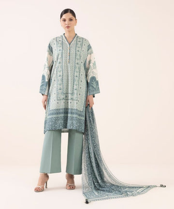 Sapphire | Fall Winter 25 |3 Piece - Printed Light Linen Suit 0U3PDY25V631
