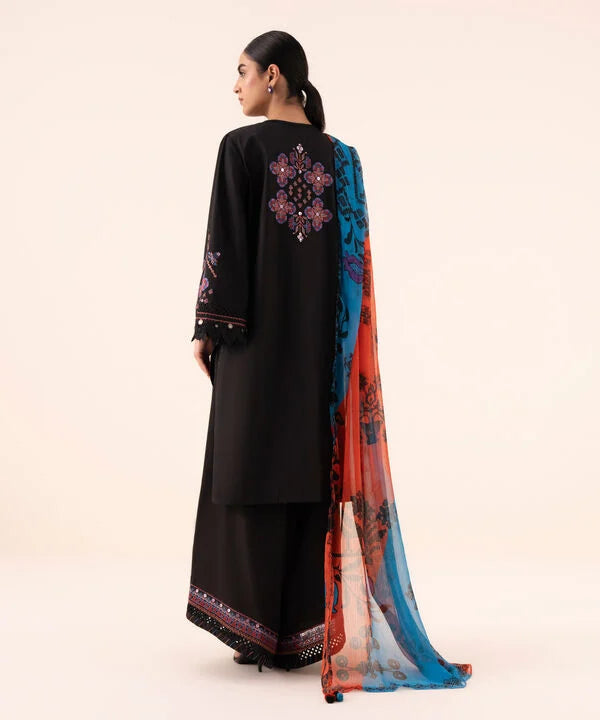 Sapphire | Fall Winter 25 | 3 Piece - Embroidered Cotton Suit 0U3PESG25V66