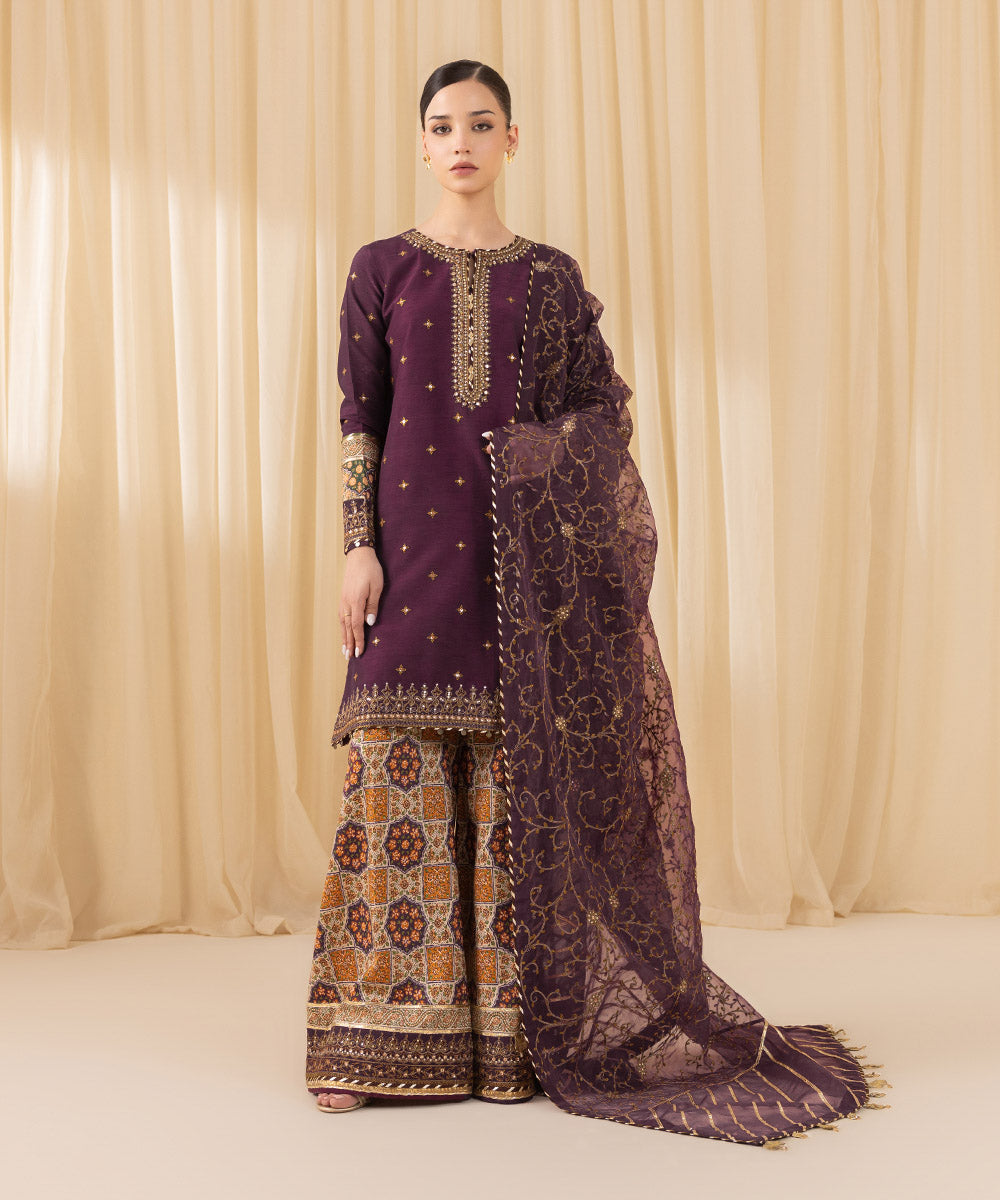 Sapphire | Festive 24 | RAW SILK SUIT SS10