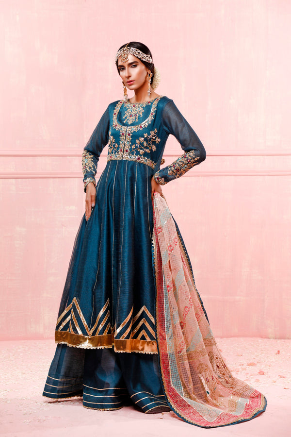 Wahajmkhan | Festive Fiesta Formals | TEAL LOVE - Pakistani Clothes for women, in United Kingdom and United States