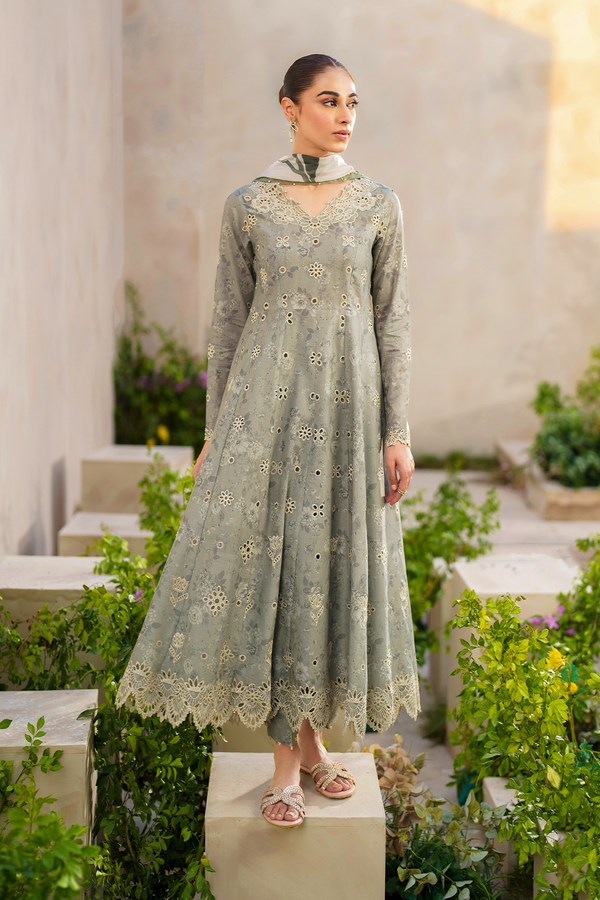 Iznik | Festive lawn 24 | SFL-10 - Hoorain Designer Wear - Pakistani Designer Clothes for women, in United Kingdom, United states, CA and Australia