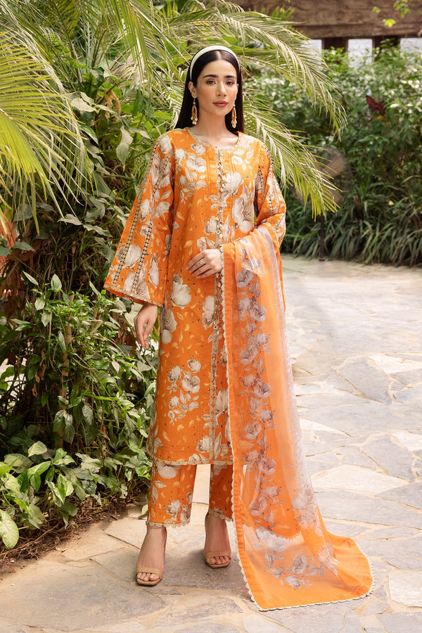 Alizeh | Sheen Lawn Prints 24 | SUNFLOWER - Hoorain Designer Wear - Pakistani Ladies Branded Stitched Clothes in United Kingdom, United states, CA and Australia