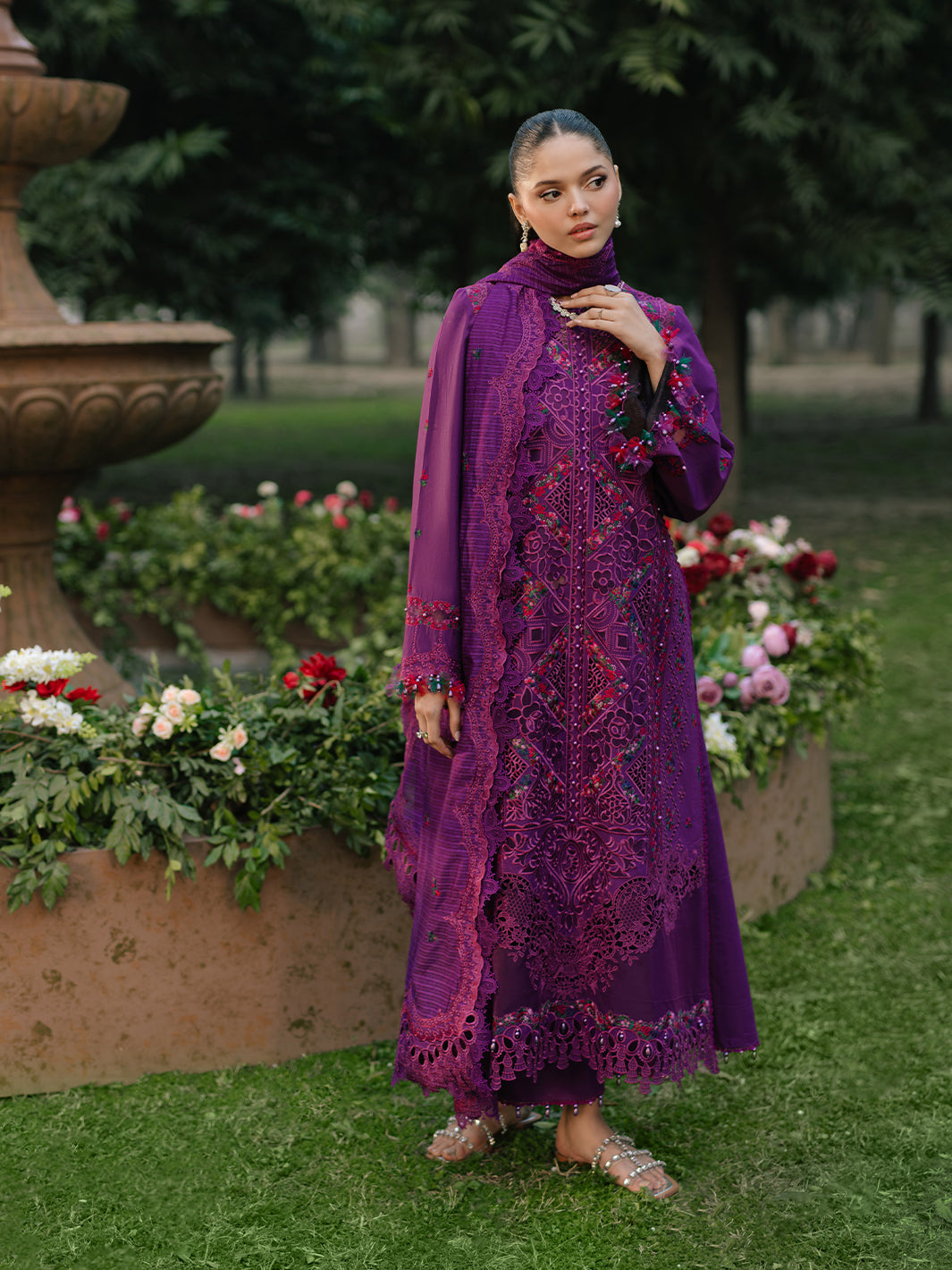 Bin Ilyas | Freesia Embroidered Lawn 25 | 105 - B