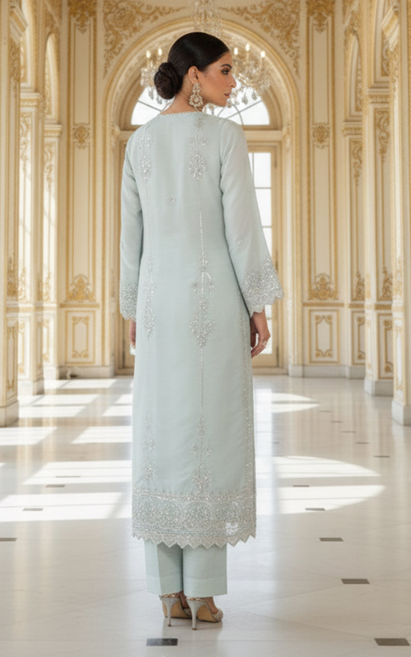 Threads and Motifs | Formal Dresses 25 | Embroidered Shirt With Dupatta And Trouser