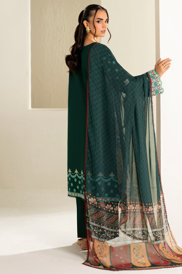 Farasha | Summer Weaves Embroidered Lawn | Willow Green