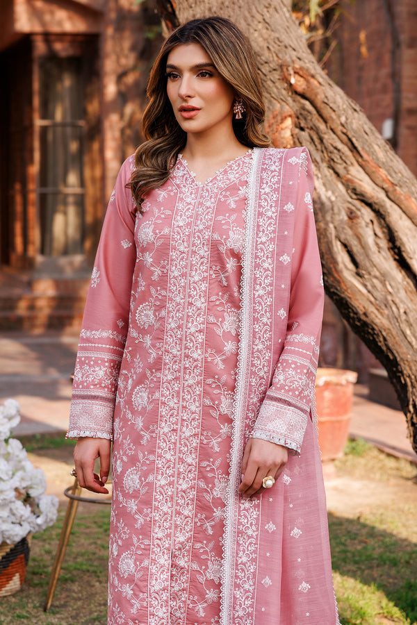 Farasha | Dastoor Embroidered Lawn SS24 | PEARL MIST - Pakistani Clothes for women, in United Kingdom and United States