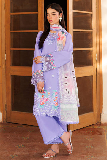 Farasha | Summer Weaves Embroidered Lawn | Lavender Dew