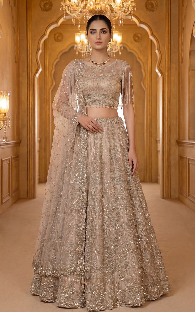 slim fit dress slacks Rose Gold Gown  Umsha Official