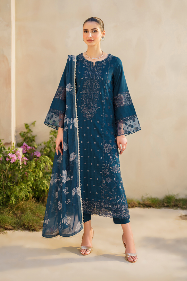 Iznik | Festive lawn 24 | SFL-01 - Hoorain Designer Wear - Pakistani Designer Clothes for women, in United Kingdom, United states, CA and Australia
