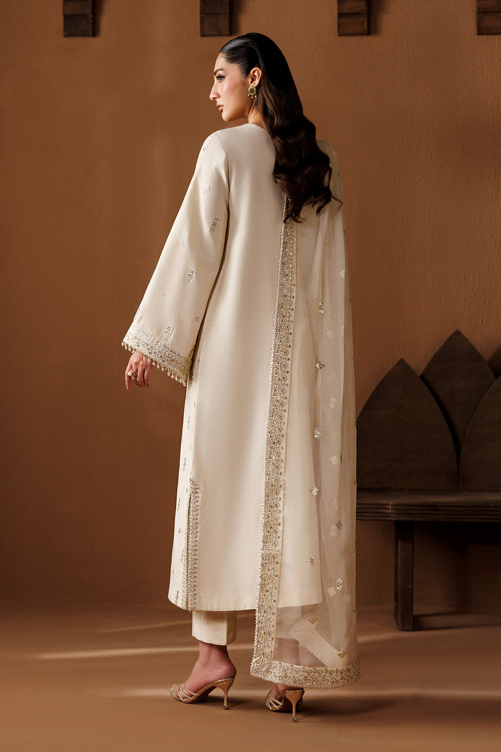 Baroque | Formals Collection | EMBROIDERED RAW SILK UF-4434