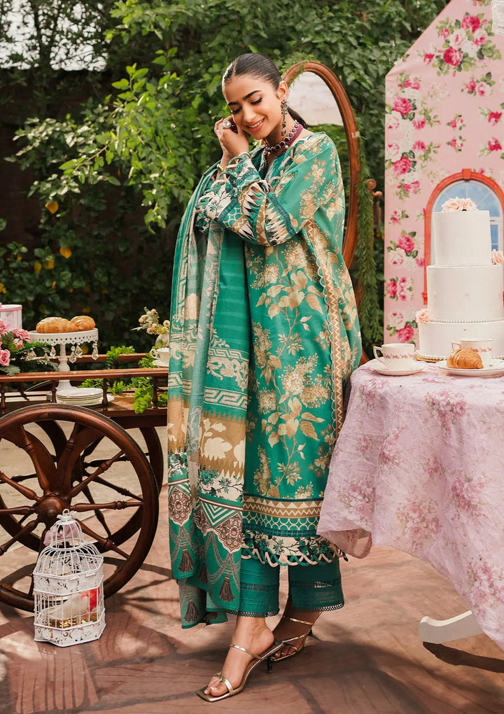 Elaf Premium | Printed Collection 24 | EEP-04B - Chic Teal - Hoorain Designer Wear - Pakistani Designer Clothes for women, in United Kingdom, United states, CA and Australia