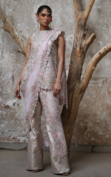 Threads and Motifs | Formal Dresses 25 | Organza Embroidered Shirt
