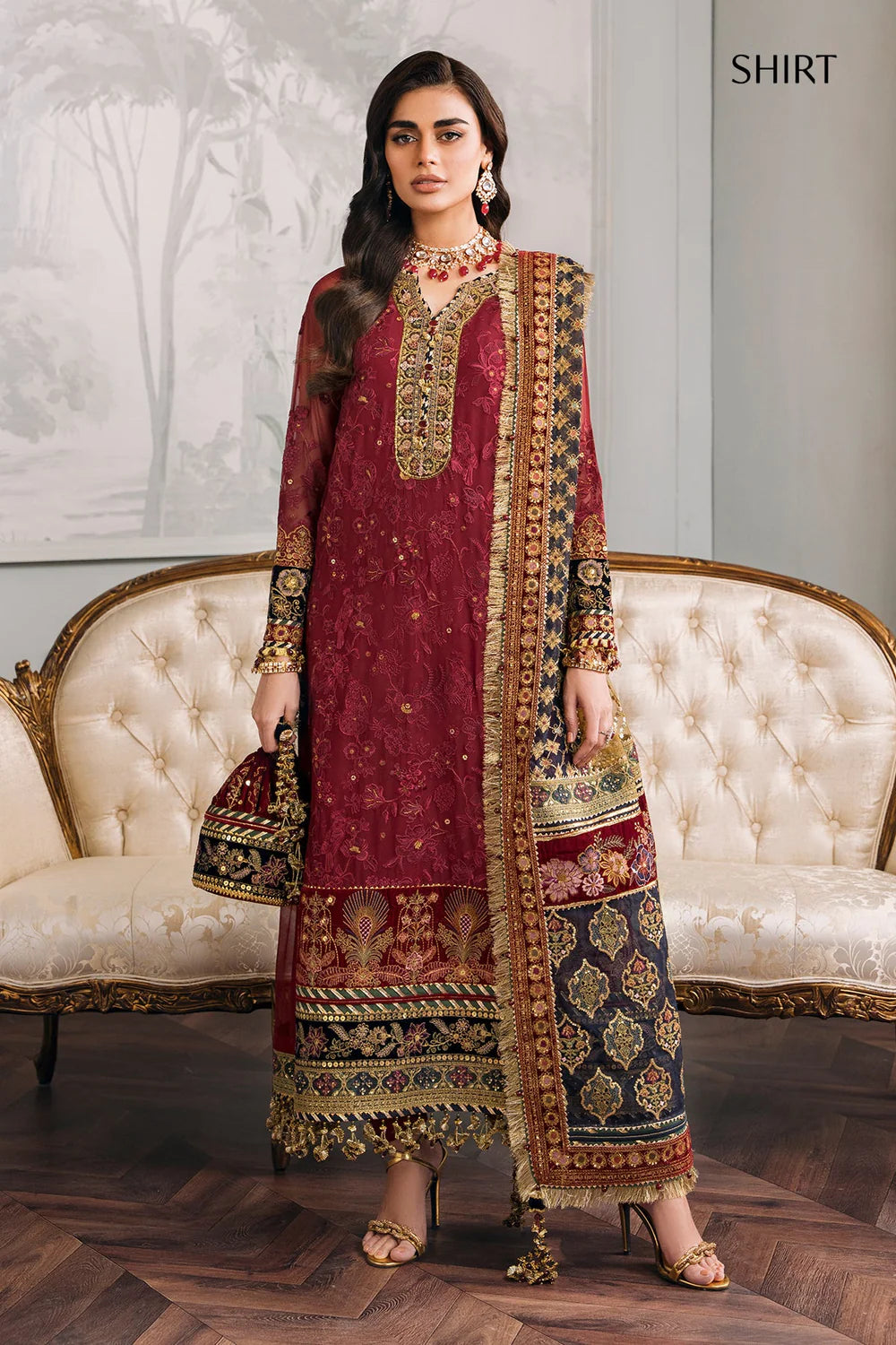 Baroque | Chantelle Embroidered Collection | CH12-07 - Pakistani Clothes for women, in United Kingdom and United States