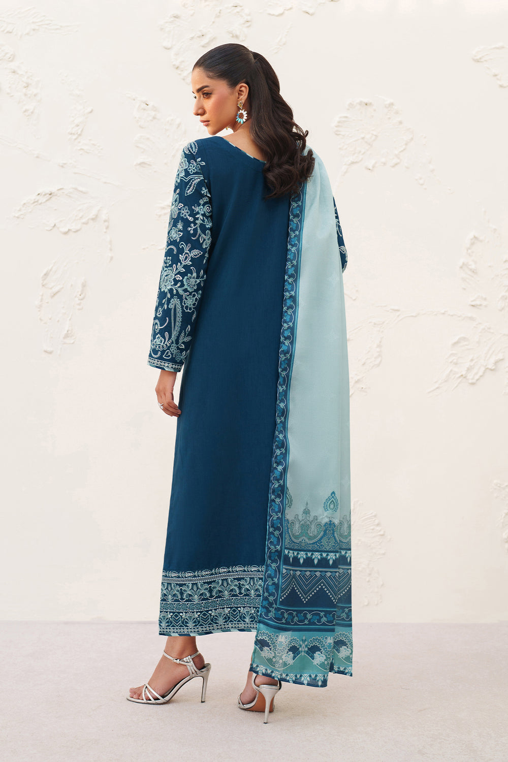 Baroque | Formals Collection | EMBROIDERED RAW SILK UF-4384