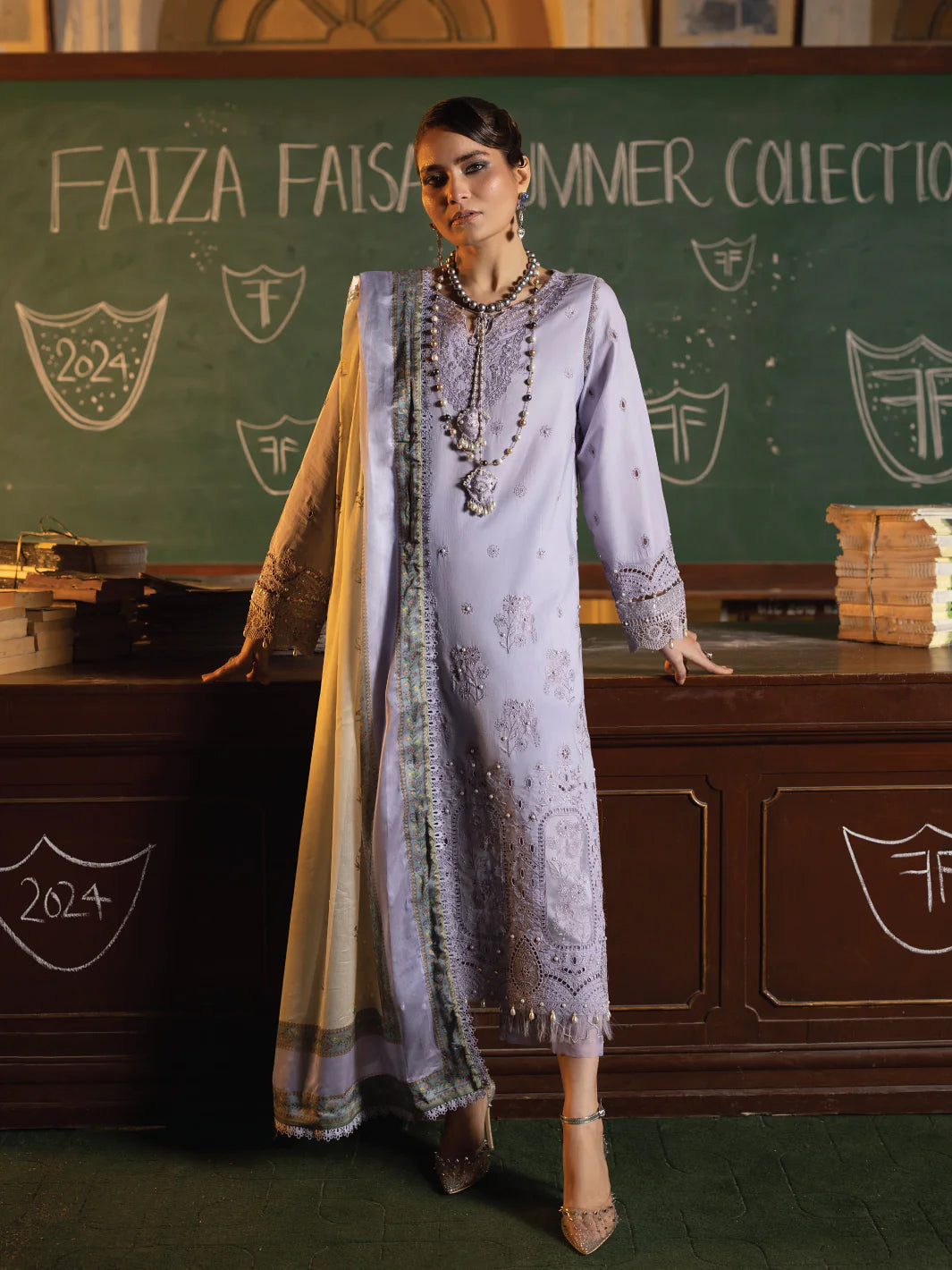 Faiza Faisal | Maya Luxury Lawn | Nazali - Pakistani Clothes for women, in United Kingdom and United States