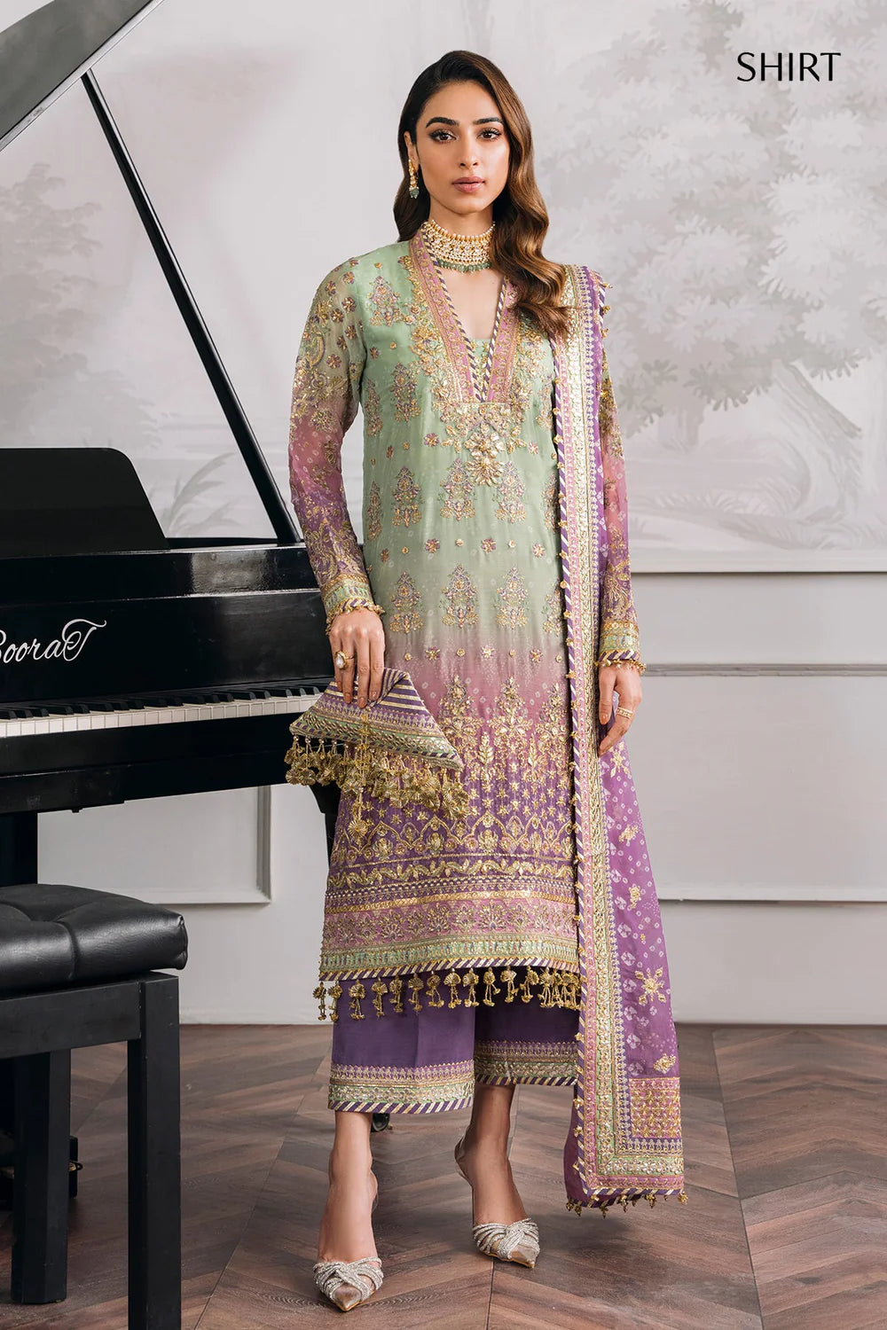 Baroque | Chantelle Embroidered Collection | CH12-08 - Pakistani Clothes for women, in United Kingdom and United States