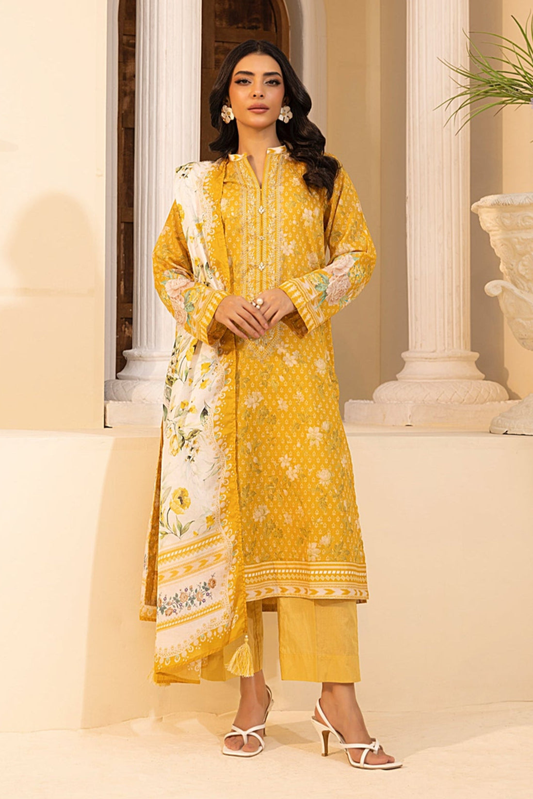 LSM | Embroidered and Printed Lawn | LG-MM-0241