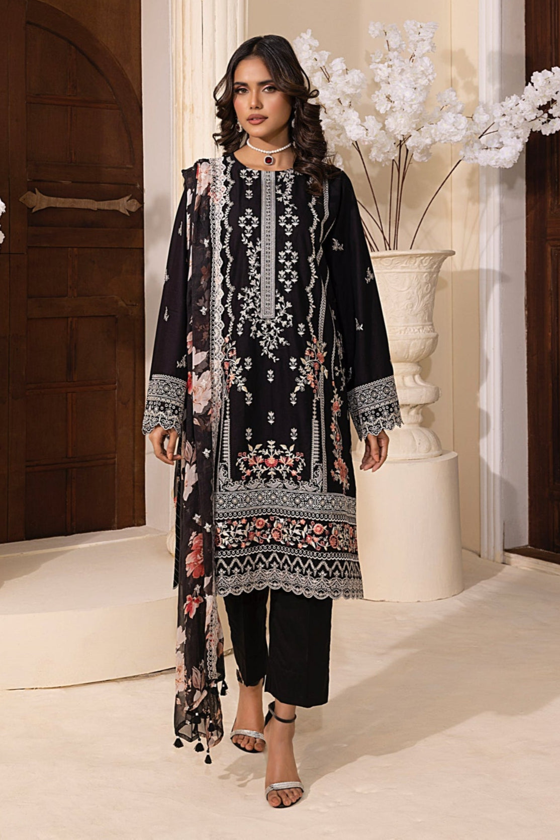 LSM | Embroidered and Printed Lawn | LG-RL-0059