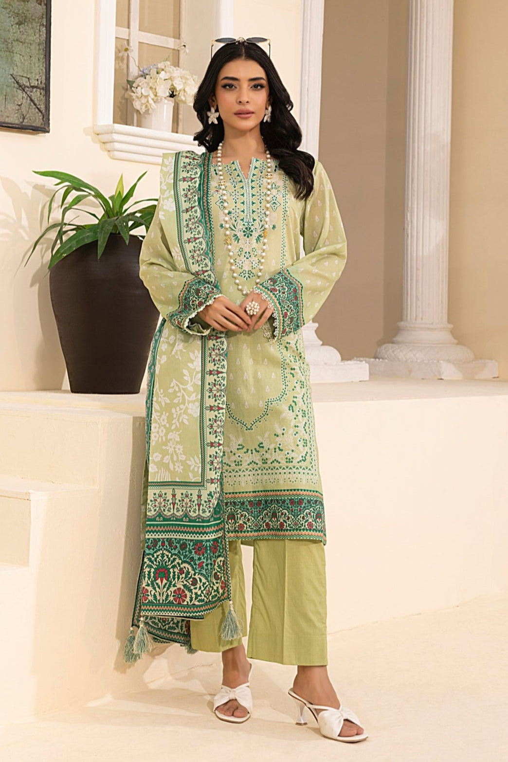 LSM | Embroidered and Printed Lawn | LG-MM-0246