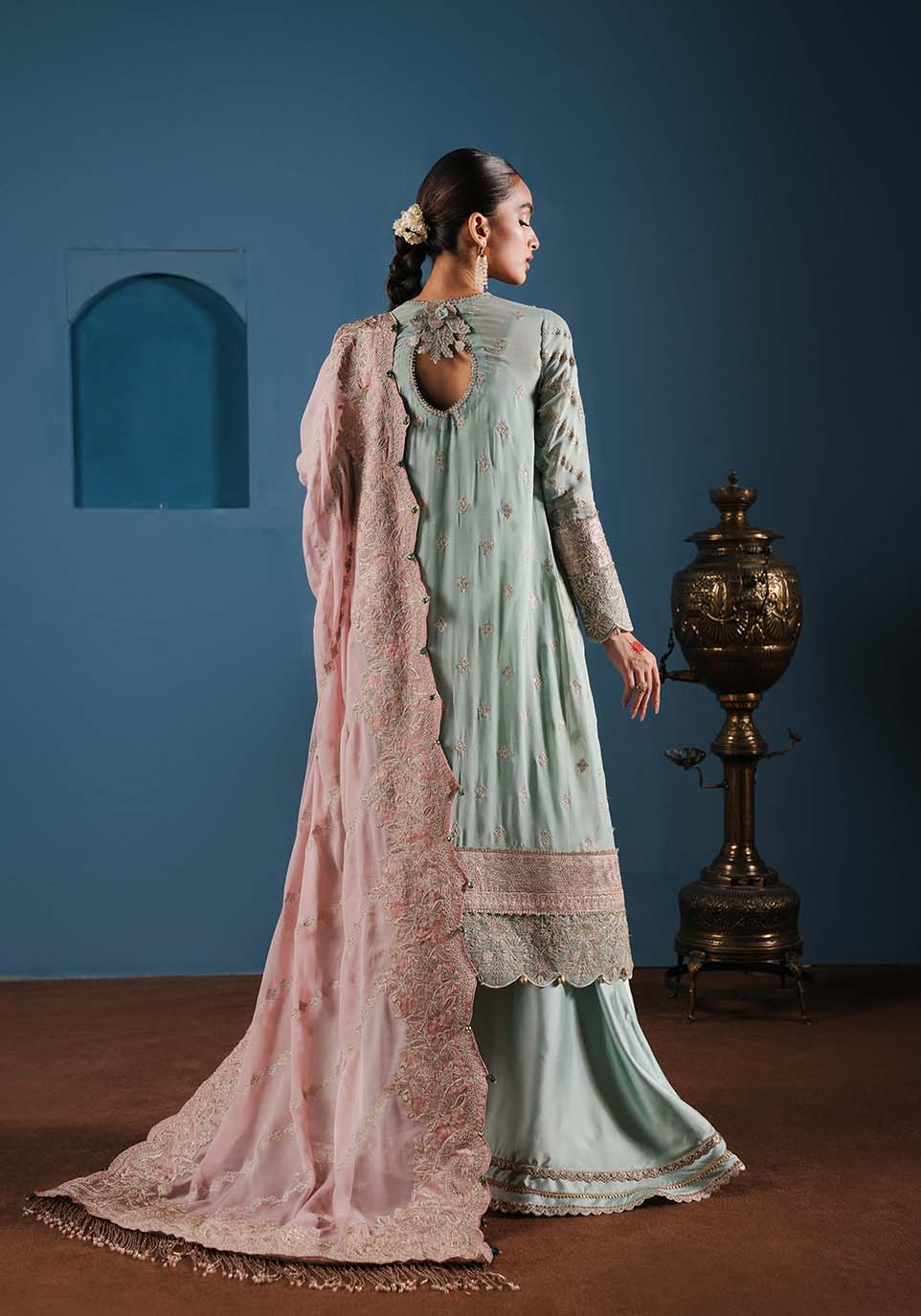 Zarqash | Lakhnawi Festive Chiffon 24 |  ZQL 002 B MEHAR