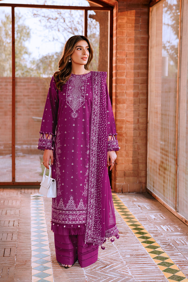 Farasha | Dastoor Embroidered Lawn SS24 | TEMPTING BERY - Pakistani Clothes for women, in United Kingdom and United States