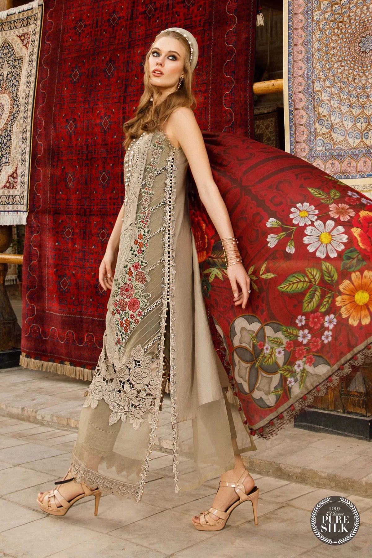 Maria B | Luxury Lawn | D-2313-A - Pakistani Clothes for women, in United Kingdom and United States