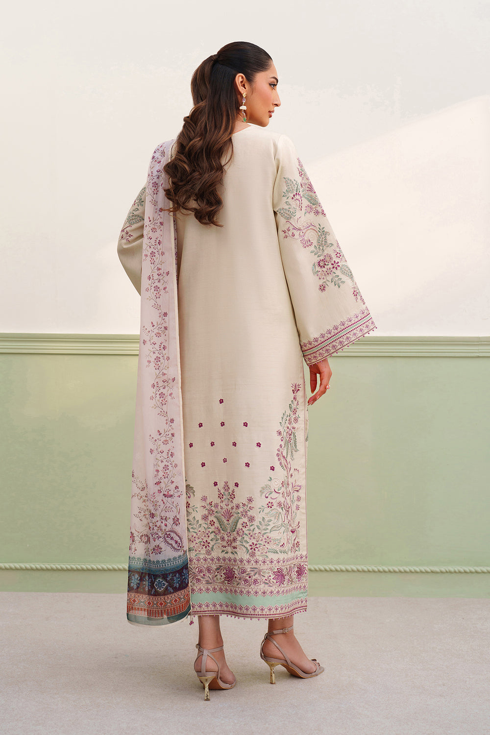 Baroque | Formals Collection | EMBROIDERED RAW SILK UF-4385