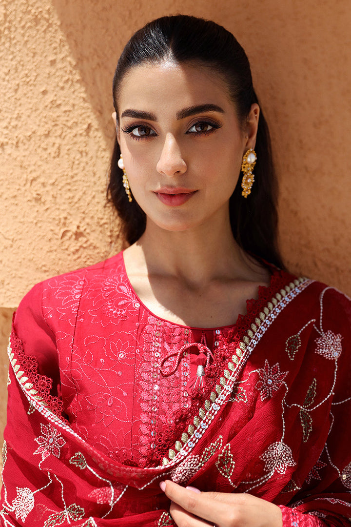 Cross Stitch | Eid Lawn 24 | VERMILLION SCARLET - Pakistani Clothes for women, in United Kingdom and United States