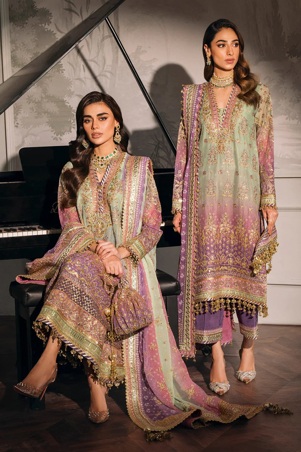 Baroque | Chantelle Embroidered Collection | CH12-08 - Pakistani Clothes for women, in United Kingdom and United States