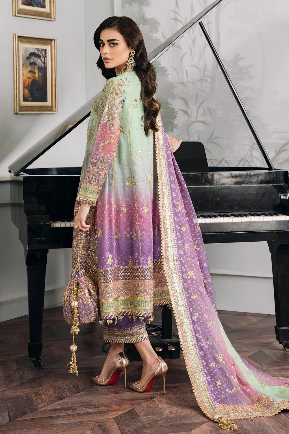 Baroque | Chantelle Embroidered Collection | CH12-08 - Pakistani Clothes for women, in United Kingdom and United States