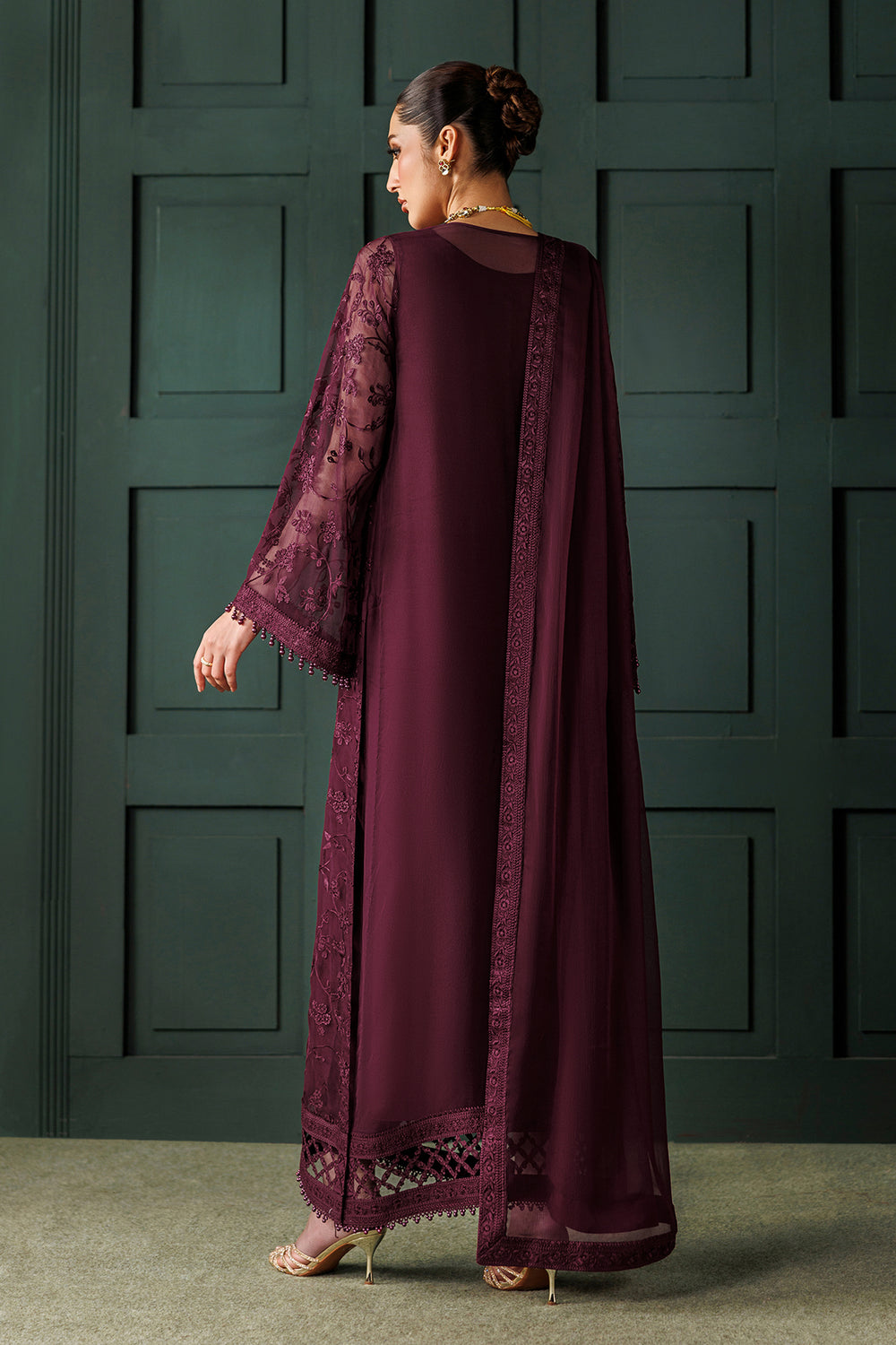 Baroque | Formals Collection | EMBROIDERED CHIFFON UF-4436