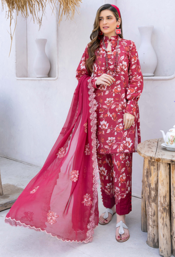 Humdum | Gardenia Lawn 24 | PLG 3 - D01 - Pakistani Clothes for women, in United Kingdom and United States