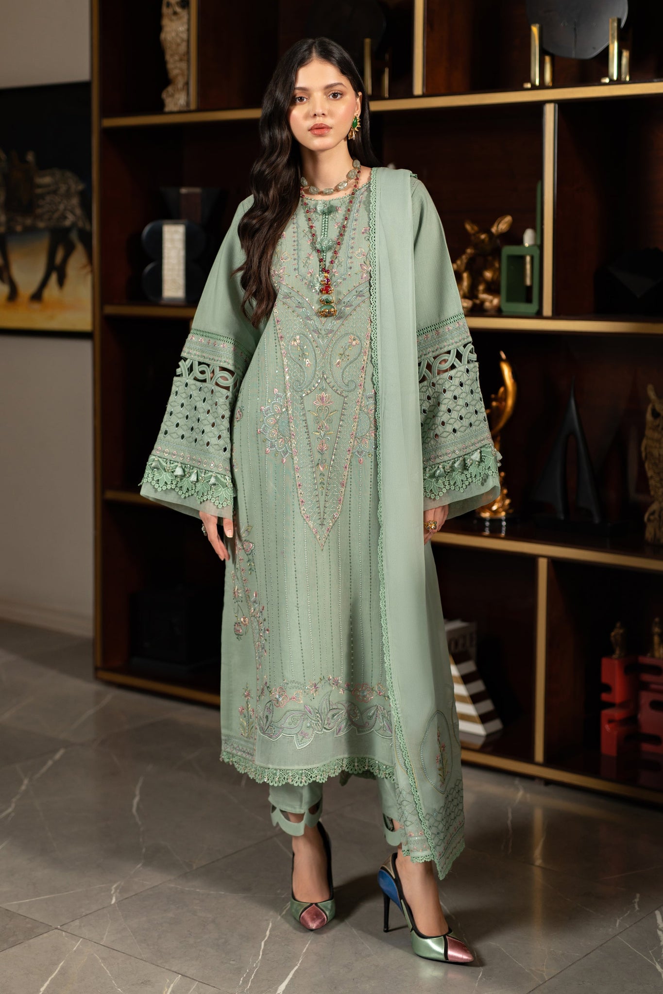 Naqshi | Medaline Khaddar Collection | KHUSHBOO