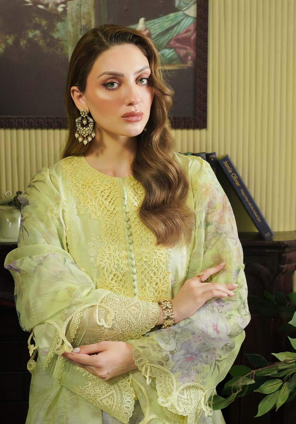 Zarqash | Tresor Luxury Lawn 24 | ZQT 008 PRIMROSE - Pakistani Clothes for women, in United Kingdom and United States