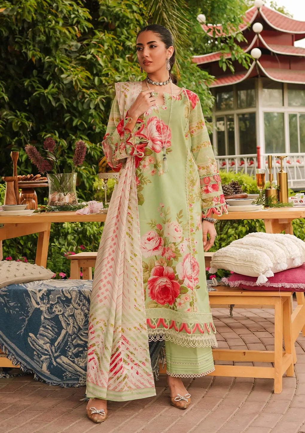 Elaf Premium | Printed Collection 24 | EEP-05A - Mint To Be - Pakistani Clothes for women, in United Kingdom and United States