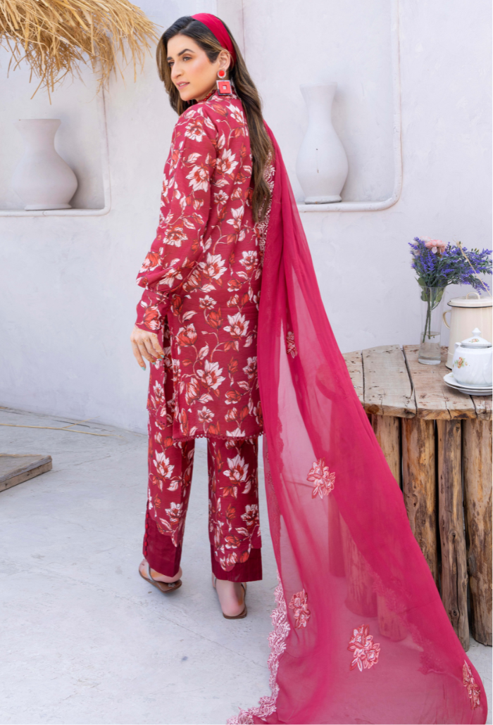 Humdum | Gardenia Lawn 24 | PLG 3 - D01 - Pakistani Clothes for women, in United Kingdom and United States