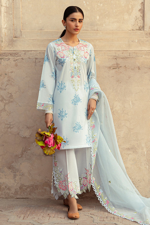 Cross Stitch | Premium Lawn 24 | DAWN MIST - Hoorain Designer Wear - Pakistani Designer Clothes for women, in United Kingdom, United states, CA and Australia