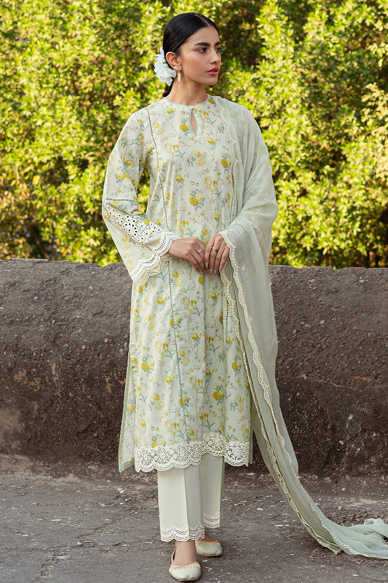 Cross Stitch | Premium Lawn 24 | LIME PRIMROSE - Pakistani Clothes for women, in United Kingdom and United States