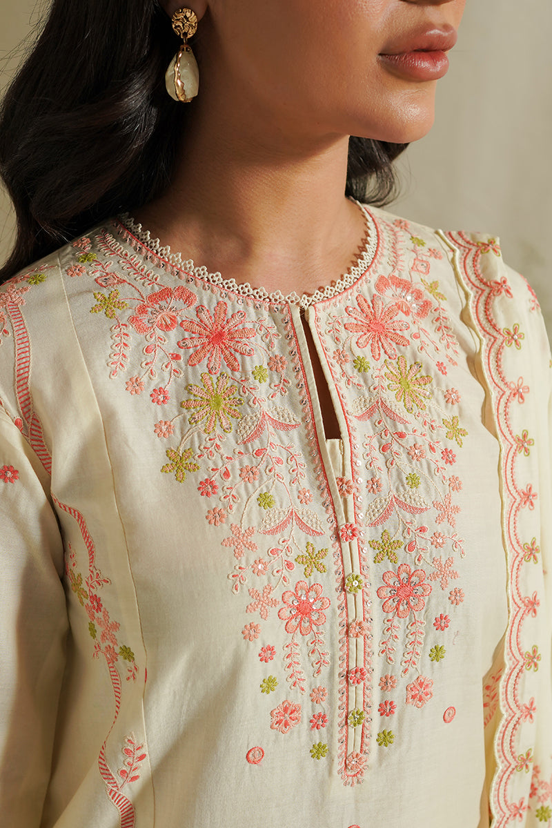 Cross Stitch | Mahiri Embroidered Lawn 24 | IVORY BLOSSOM - Pakistani Clothes for women, in United Kingdom and United States