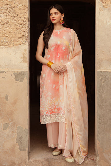 Cross Stitch | Premium Lawn 24 | PEACH BLUSH - Pakistani Clothes for women, in United Kingdom and United States