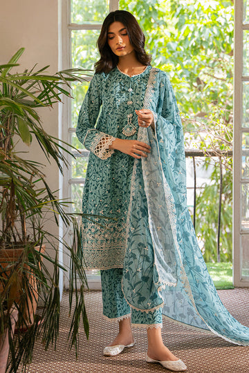 Cross Stitch | Mahiri Embroidered Lawn 24 | MINTY MEADOW