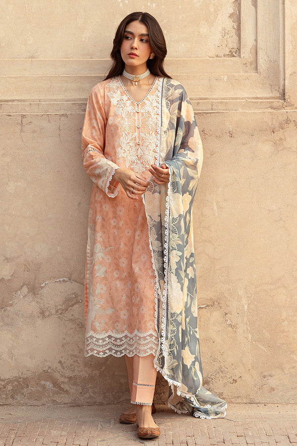 Cross Stitch | Premium Lawn 24 | SUNSET FLORA - Hoorain Designer Wear - Pakistani Designer Clothes for women, in United Kingdom, United states, CA and Australia